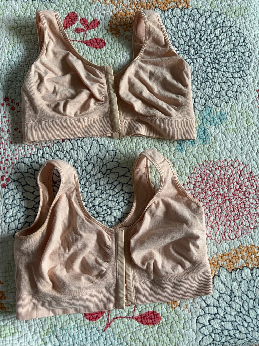 Front-Closure Nude Amoena Seamless Sports Bras (2-Pack)
